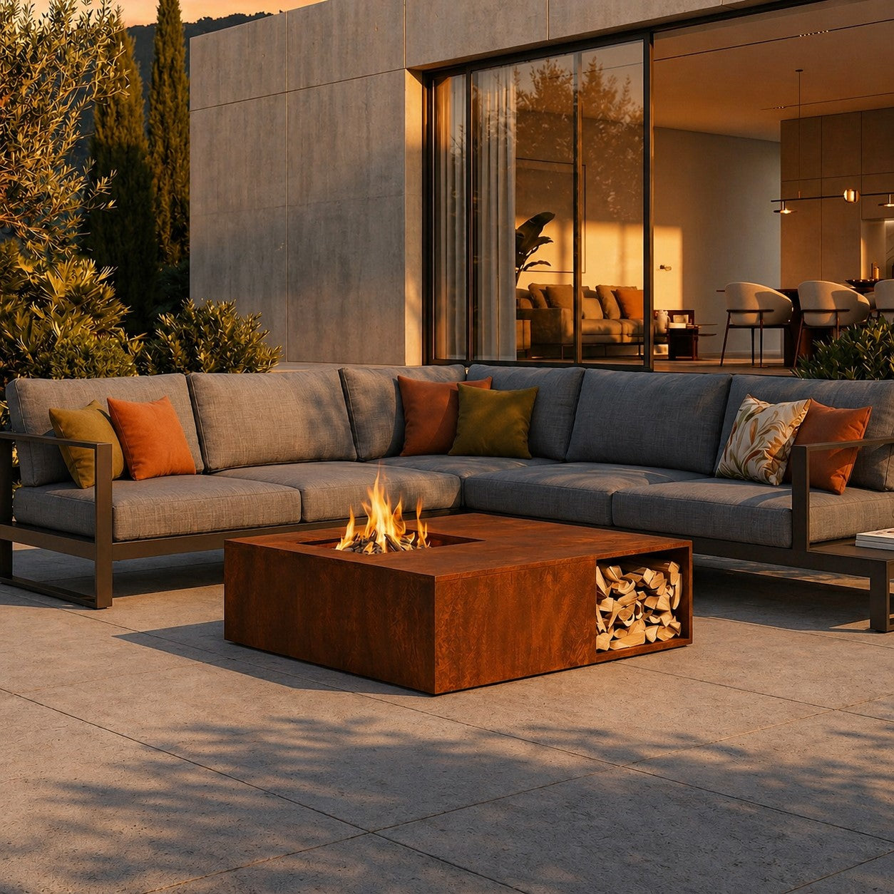 Brasero Héritage en Acier Corten - 100cm