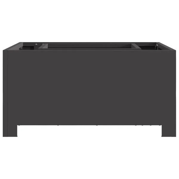Brasero Carré en Acier Noir Mat - 80cm
