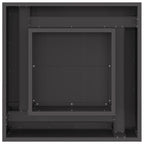 Brasero Carré en Acier Noir Mat - 80cm