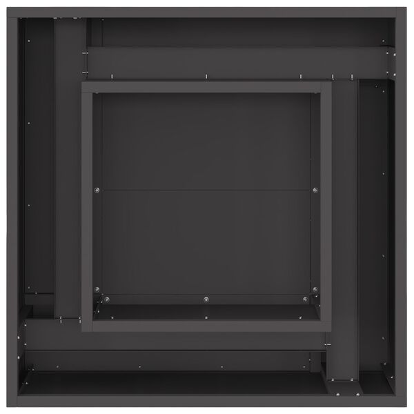 Brasero Carré en Acier Noir Mat - 80cm