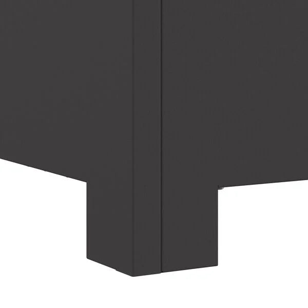 Brasero Carré en Acier Noir Mat - 80cm