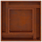 Brasero Carré en Acier Corten - 80cm
