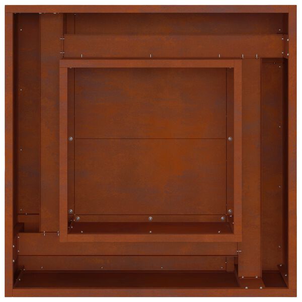 Brasero Carré en Acier Corten - 80cm
